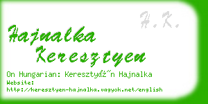 hajnalka keresztyen business card